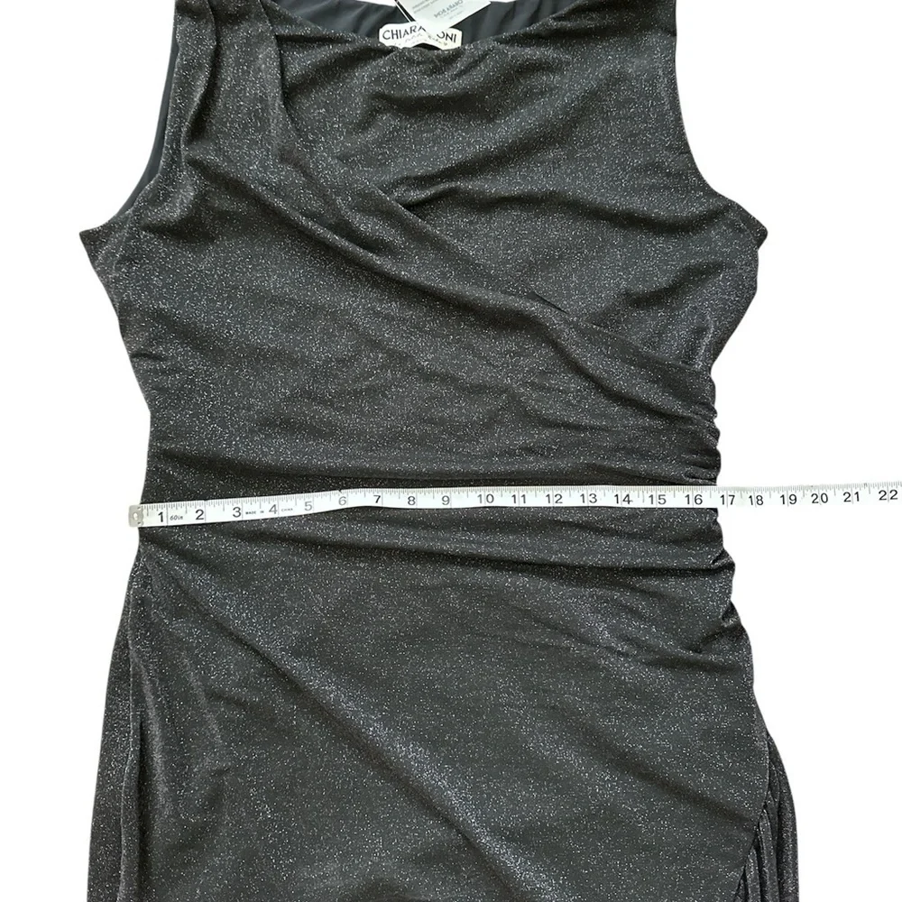 CHIARA BONI Rebon Sugar Elegant Black Dress Made in Italy size 16 NWT - Picture 9 of 12